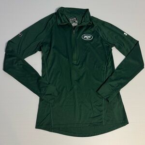 Women's Jets Green Quarter-Zip loose drifit long sleeve combine authentic medium